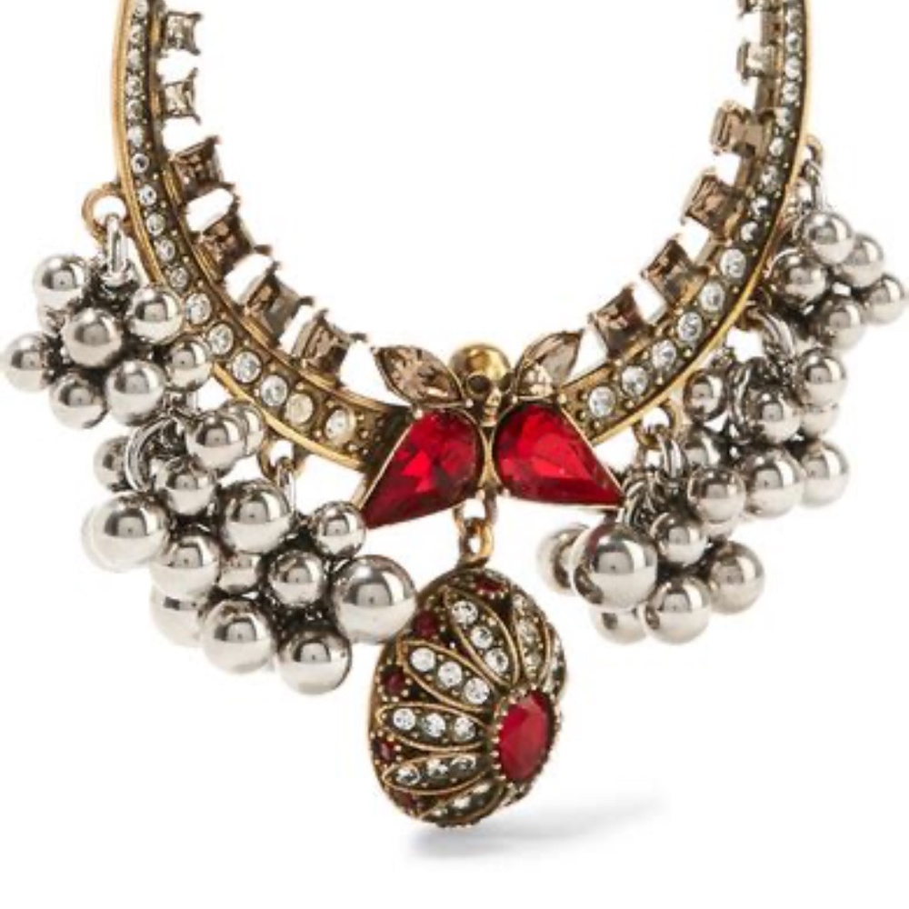 Alexander McQueen Gold Plated Swarovski Runway Earrings - Picture 8 of 15